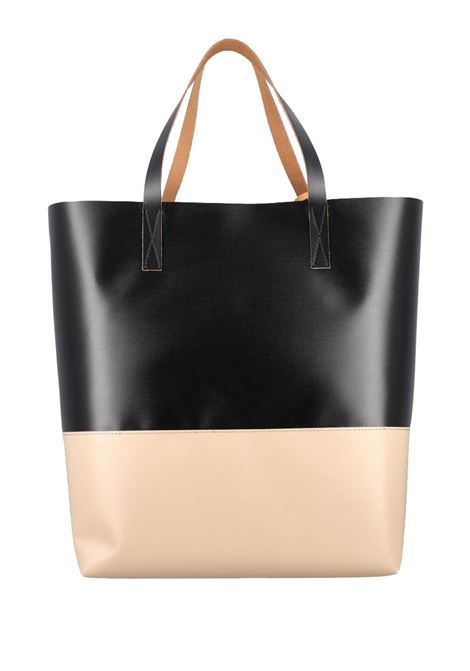 tribeca tote bag woman black and beige MARNI | SHMQ0037A1 P5769ZO746